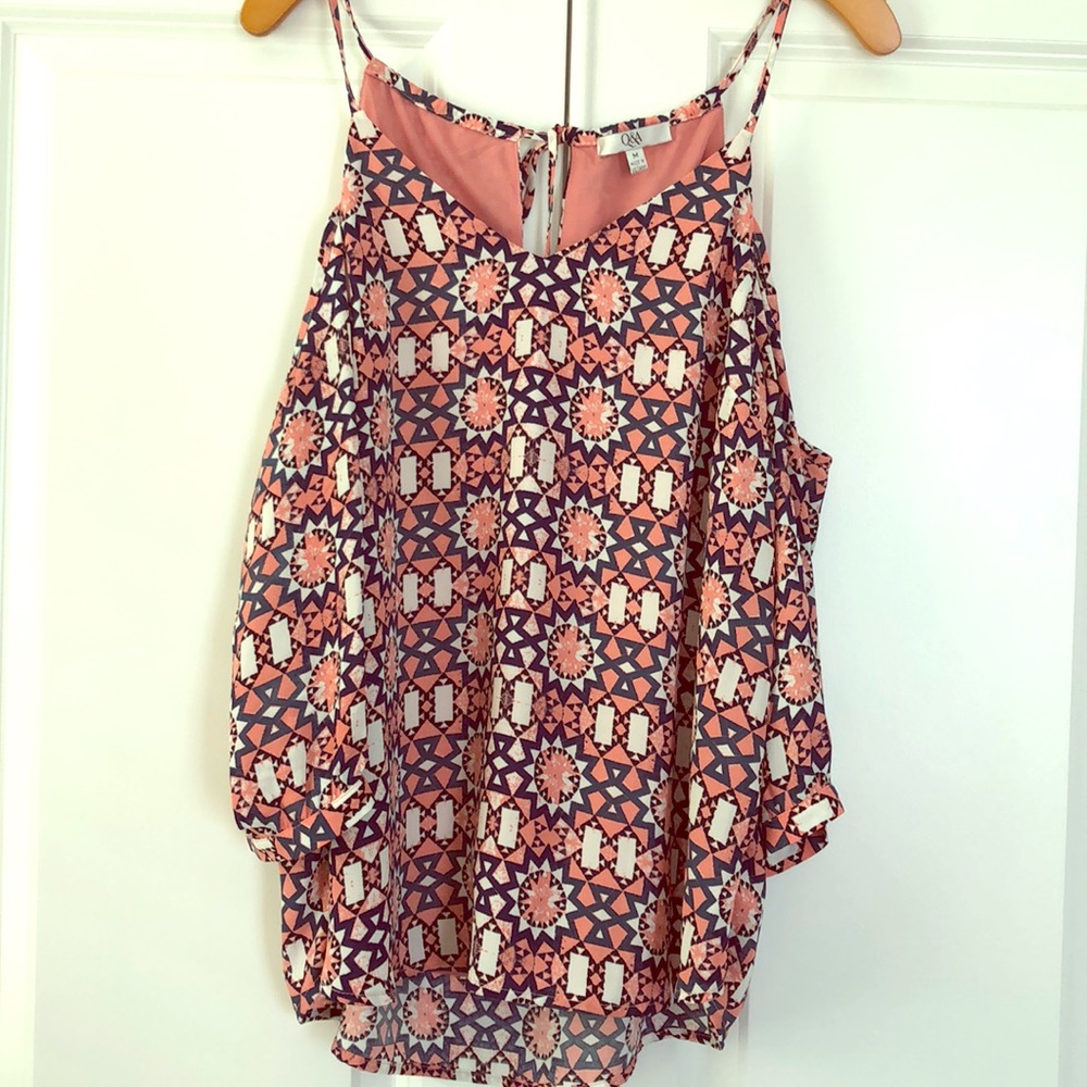 Peekaboo shoulder blouse